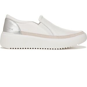 Stylish Women's Silver and White Sneakers Size 9 WIDE